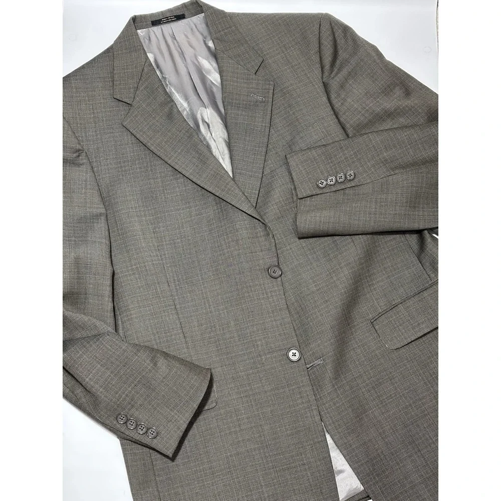 Hart Schaffner Marx Houndstooth‎ Men's 40R Earth Tone Suit Sport Coat Blazer USA